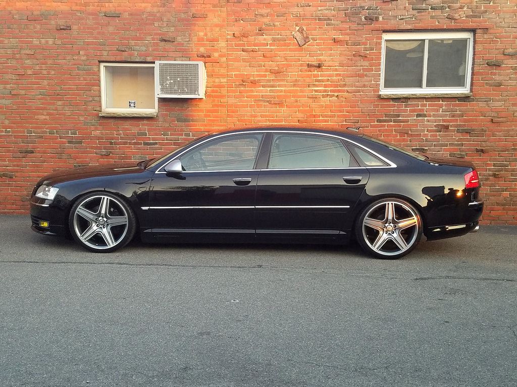 Audi A8 D3 air suspension coilover swap