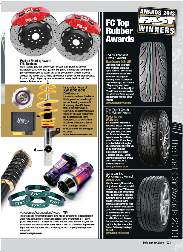 PB Brakes FC Chassis Awards - Budget Braking Winner!